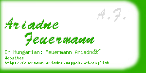ariadne feuermann business card